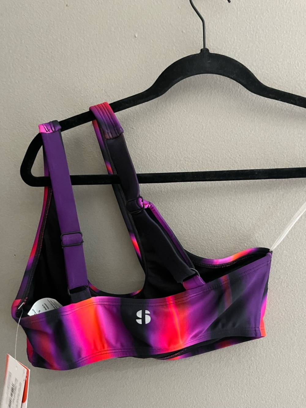 NWT Sports Illustrated Swim Asymmetrical Multi-Color Bikini Top Adjustable Strap - Picture 5 of 7